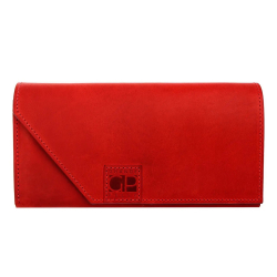 Кошелек женский кожаный Grande Pelle Festa 513160 красный (кожа Crazy Horse)
