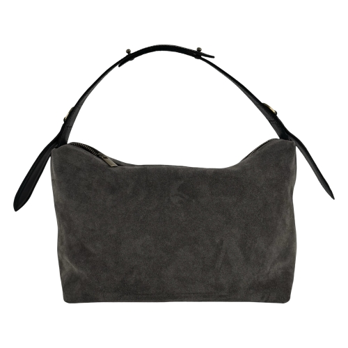 Сумка жіноча замшева Vittorio Safino VSL 043 графіт (ручка Крейзі)