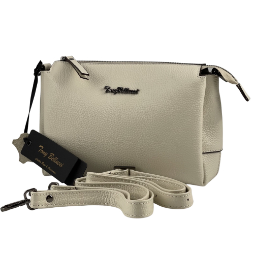 Сумка жіноча шкіряна Tony Bellucci 0707-201 молочна