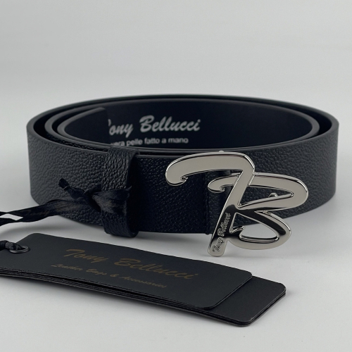 Ремень женский кожаный Tony Bellucci TWK-901-1 черный (пряжка стальная) 110 см