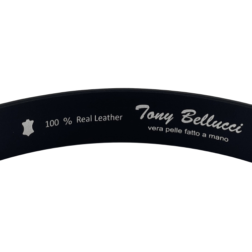 Ремень женский кожаный Tony Bellucci TWK-901-1 черный (пряжка стальная) 110 см