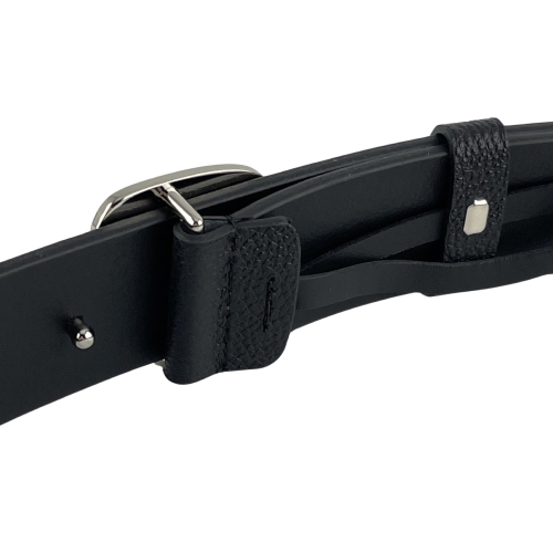 Ремень женский кожаный Tony Bellucci TWK-901-1 черный (пряжка стальная) 110 см