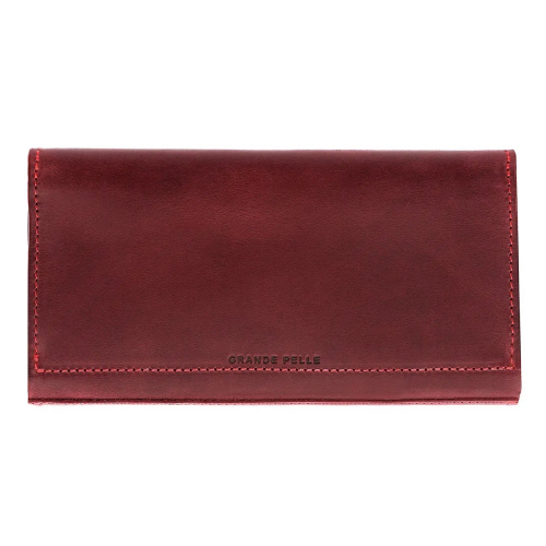 Кошелек женский кожаный Grande Pelle Festa 513161 бордовый (кожа Crazy Horse)