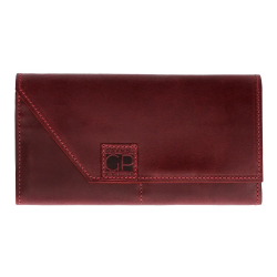 Гаманець жіночий шкіряний Grande Pelle Festa 513161 бордовий (шкіра Crazy Horse)