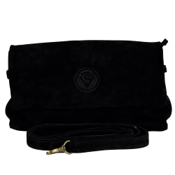 Сумка-конверт женская замшевая Vittorio Safino VSL 188 черная