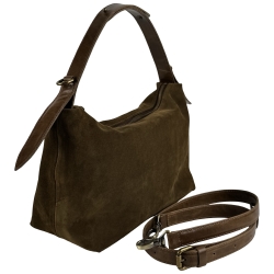 Сумка женская замшевая Vittorio Safino VSL 043 милитари (ручка Крейзи)