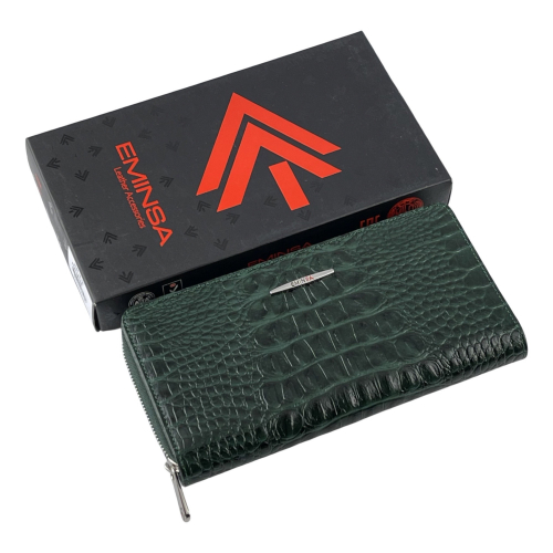 Кошелек женский кожаный Eminsa 2151 15-16 темно-зеленый