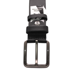 Ремінь чоловічий шкіряний Кремінь 06.40.00.20 130 см чорний