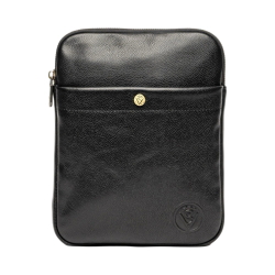 Сумка чоловіча шкіряна Vittorio Safino VS 007 чорна Корсика