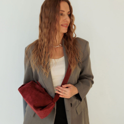 Сумка жіноча замшева WeLassie K69957 Мей марсала