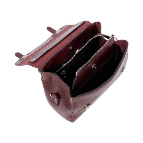 Сумка жіноча шкіряна Enzo Nori EN1081-KR06 бордова