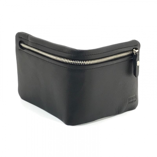 Кошелек мужской кожаный гладкий Bond 502-1 черный