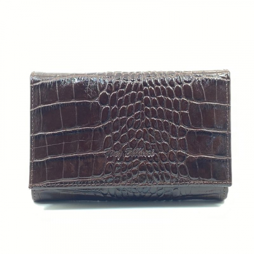 Гаманець жіночий під крокодилячу шкіру Tony Bellucci 863-355 темно-коричневий