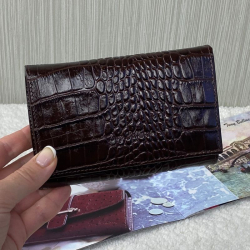 Гаманець жіночий під крокодилячу шкіру Tony Bellucci 863-355 темно-коричневий