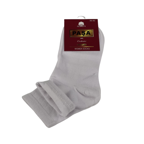 ​Шкарпетки жіночі Pasa Exclusive Cotton 015 білі Size 36-40