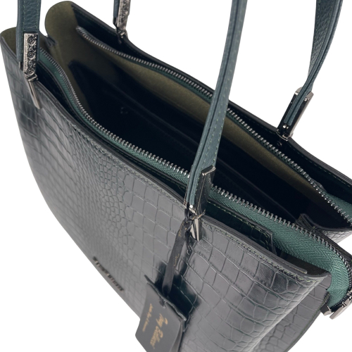 Сумка жіноча шкіряна Tony Bellucci 0283-360 темно-зелена