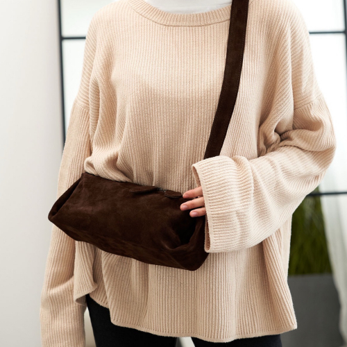 Сумка женская замшевая WeLassie K69955 Мей шоколадная