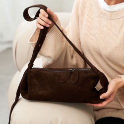 Сумка жіноча замшева WeLassie K69955 Мей шоколадна