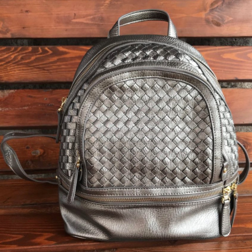 Жіночий рюкзак Queen Elizabeth 74926 сріблястий