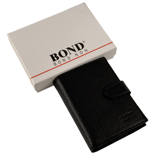 Кошелек мужской кожаный Bond Non 527-281 черый
