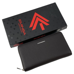 Клатч чоловічий шкіряний Eminsa 2156 18-3 темно-коричневий