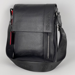 Сумка чоловіча шкіряна Eminsa 6044 37-1 чорна