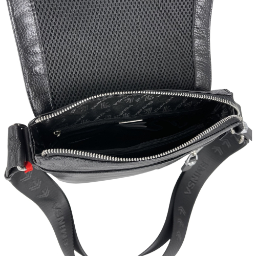 Сумка чоловіча шкіряна Eminsa 6044 37-1 чорна