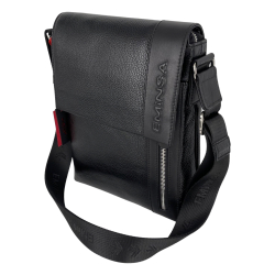 Сумка чоловіча шкіряна Eminsa 6044 37-1 чорна