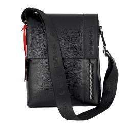 Сумка чоловіча шкіряна Eminsa 6044 37-1 чорна