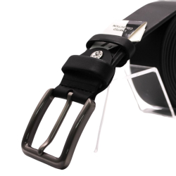 Ремень мужской кожаный Кремень 06.40.00.20 145 см черный