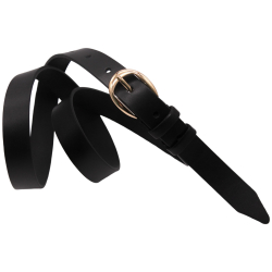 Ремень женский кожаный Кремень 05.25.00.92 черный 110 см