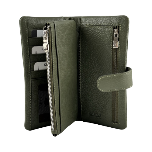 Кошелек женский кожаный Karya 1135-084 хаки