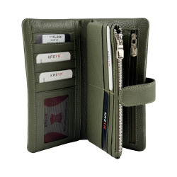 Кошелек женский кожаный Karya 1135-084 хаки