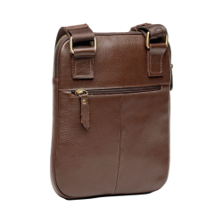 Сумка чоловіча шкіряна Vittorio Safino VS 007 коричнева Корсика