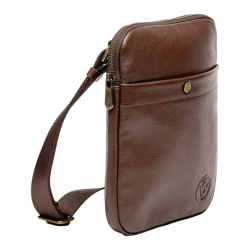 Сумка чоловіча шкіряна Vittorio Safino VS 007 коричнева Корсика