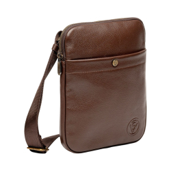 Сумка чоловіча шкіряна Vittorio Safino VS 007 коричнева Корсика