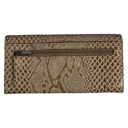 Кошелек женский кожаный лакированный Karya 1071-011 светло-коричневый