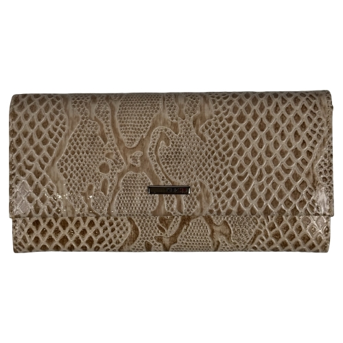 Кошелек женский кожаный лакированный Karya 1071-011 светло-коричневый