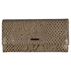 Кошелек женский кожаный лакированный Karya 1071-011 светло-коричневый