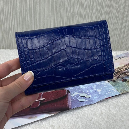 Гаманець жіночий під крокодилову шкіру Tony Bellucci 863-357 синій