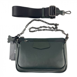 ​Сумка жіноча шкіряна Bond Non 0357-1005 темно-зелена