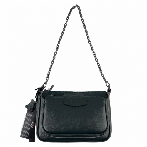 Сумка женская кожаная Bond Non 0357-1005 темно-зеленая