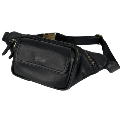Сумка крос боді чоловіча шкіряна The Bond 1403-1 чорна