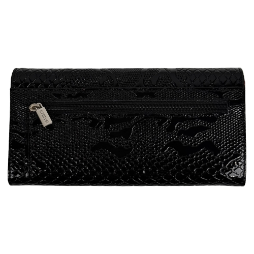 Кошелек женский кожаный лакированный Karya 1071-013 черный