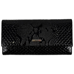 Кошелек женский кожаный лакированный Karya 1071-013 черный