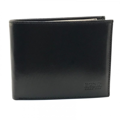 Кошелек мужской кожаный гладкий Bond 540-1 черный