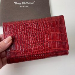 Гаманець жіночий під крокодилову шкіру Tony Bellucci 863-958 червоний
