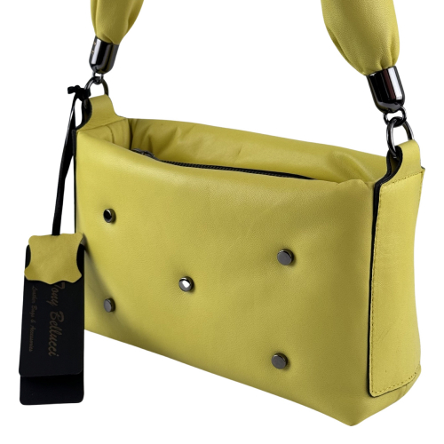 ​Сумка жіноча шкіряна Tony Bellucci 0558-2025 лимонна