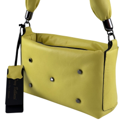 ​Сумка жіноча шкіряна Tony Bellucci 0558-2025 лимонна