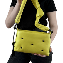 ​Сумка жіноча шкіряна Tony Bellucci 0558-2025 лимонна